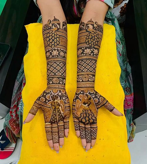Dulha Dulhan Bridal Mehandi Design